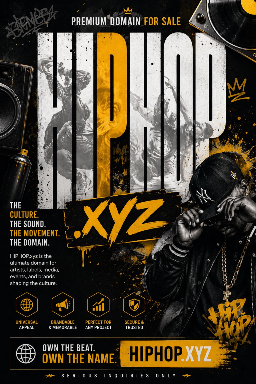 HipHop.xyz is available for purchase.
